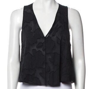 Rag and Bone Floral Embroidered Sleeveless Crop Top Large